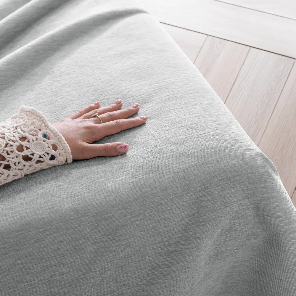 Cuvertură gri deschis din janilie 220x240 cm Talo – Filumi