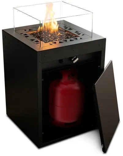 Șemineu de exterior pe gaz Planika Square GAS 79,7x48 cm 10kW