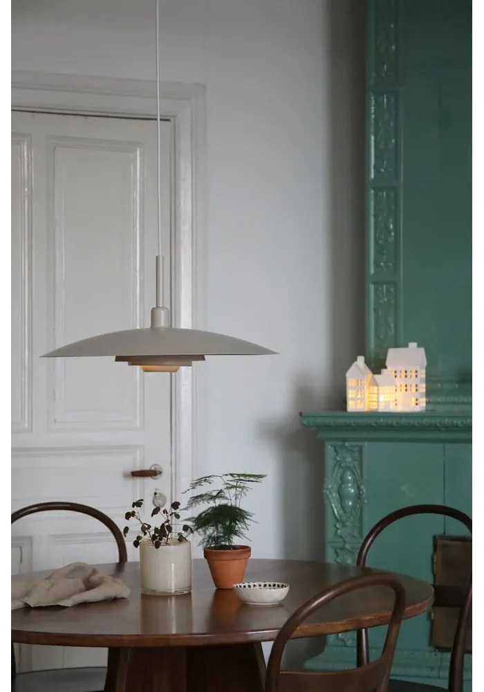 Lustră bej cu abajur din metal ø 57 cm Piny – Markslöjd