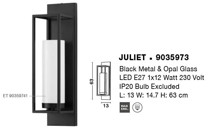 Aplica de perete design decorativ JULIET negru