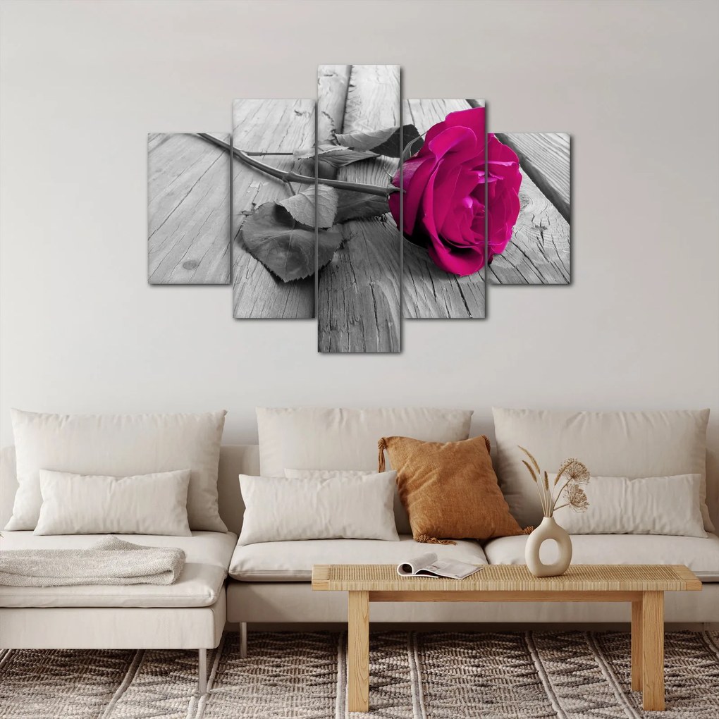 Tablou - Trandafir roz (150x105 cm)