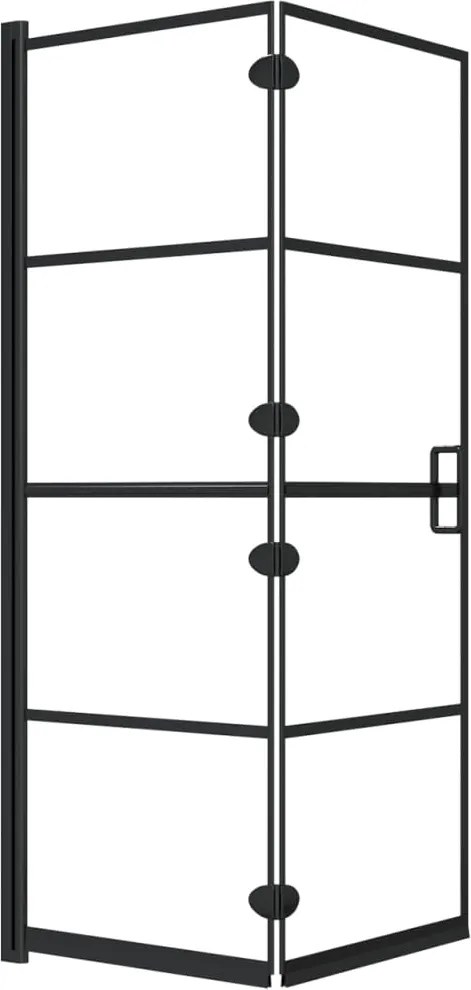vidaXL Cabină de duș pliabilă, negru, 100x140 cm, ESG