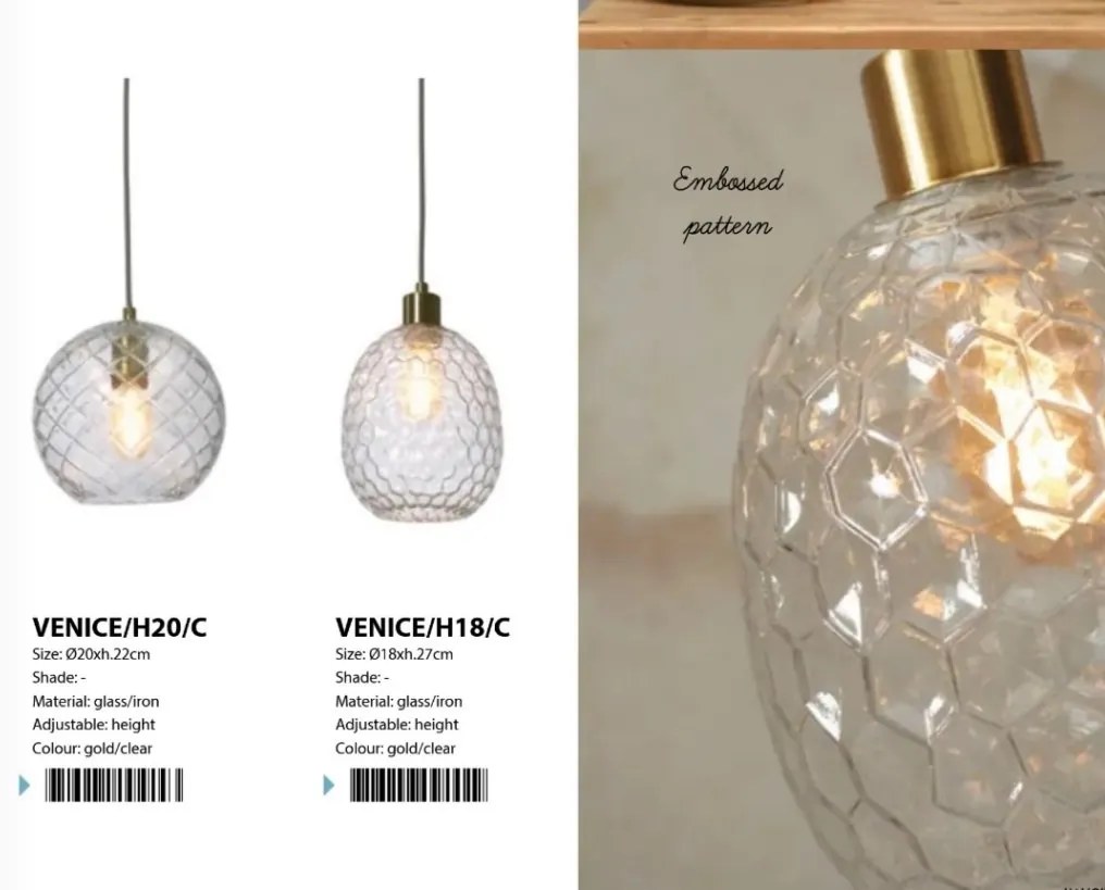 Pendul design modern Venice globe clar