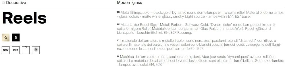 Plafoniera design modern decorativ Reels 1L fumurie