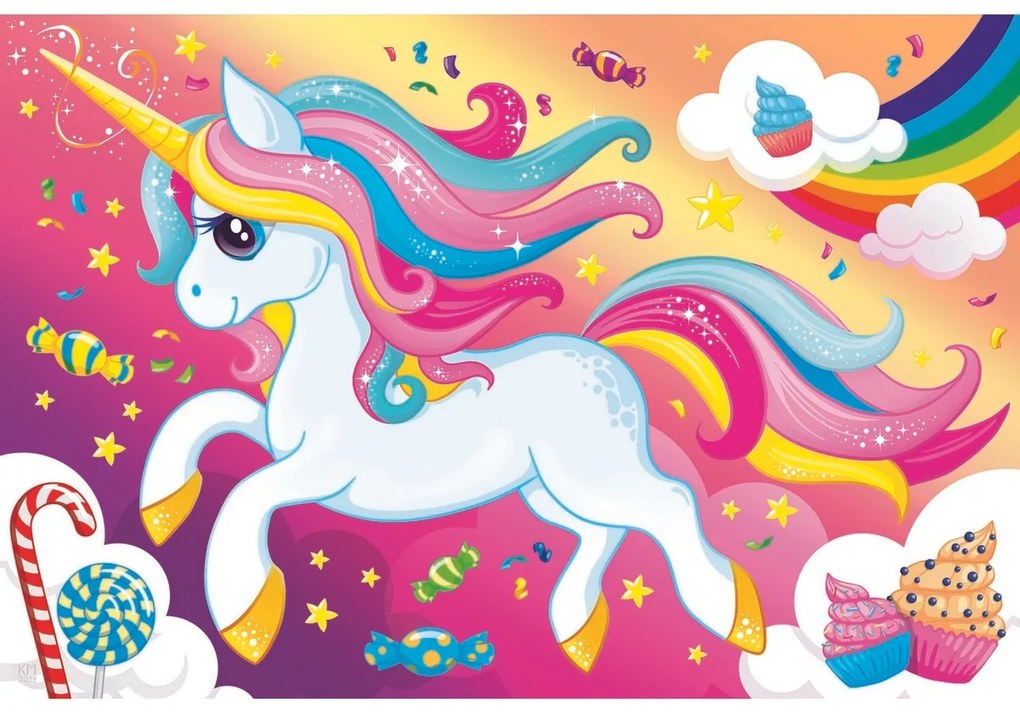 Puzzle Trefl Unicorn dulce, 100 piese