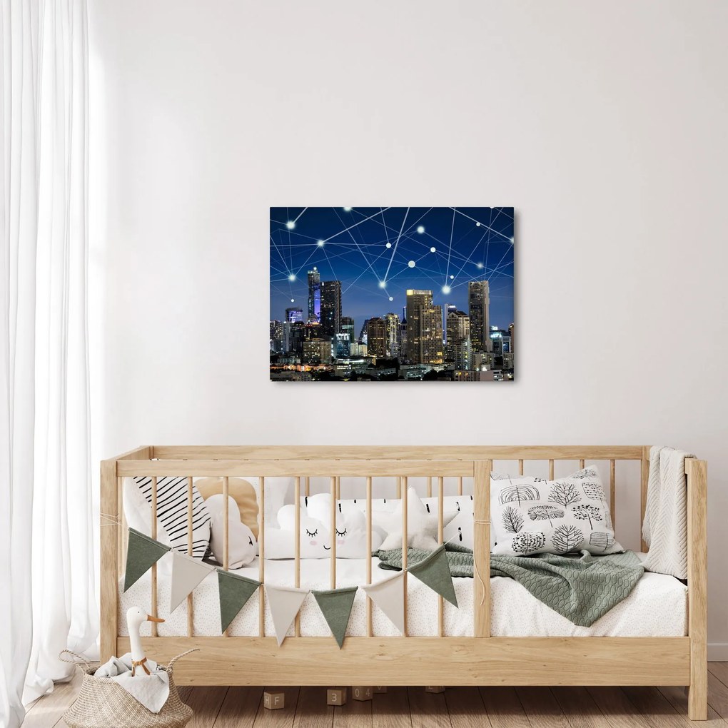 Tablou - Municipiul nocturn (70x50 cm)