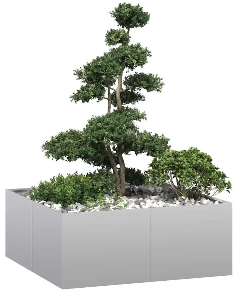 vidaXL Jardinieră 100x100x40 cm oțel galvanizat