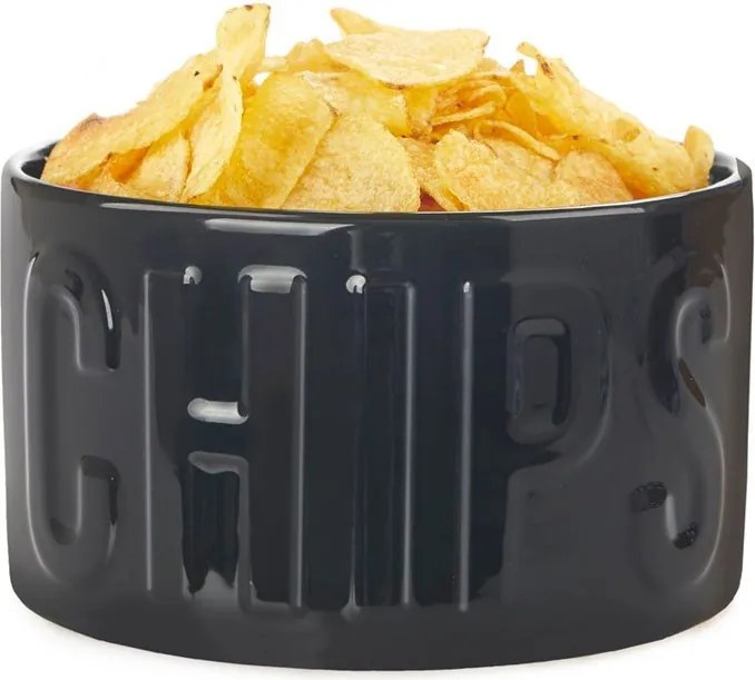 Bol mic negru pentru servire din ceramică 1 l Chips – Balvi