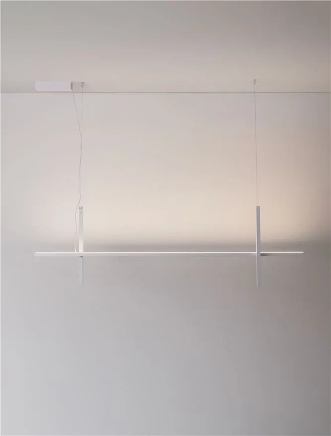 Lustra LED suspendata stil minimalist LOOMA alba