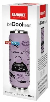 Termos Banquet BE COOL Teenager Girls 430 ml, violet