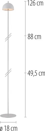 Schöner Wohnen 19245-16 - Lampă de podea LED cu dimmer BELLIS LED/2,5W/5V IP54 albă