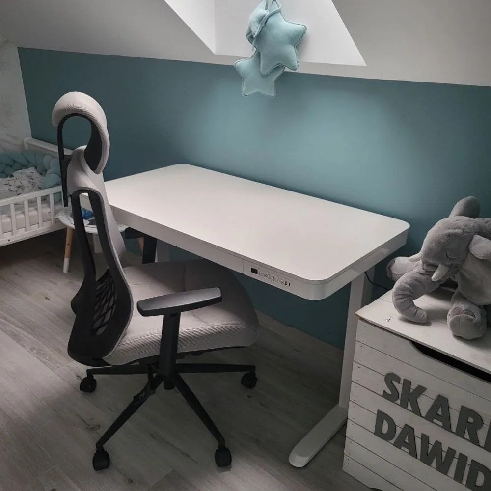 Scaun rotativ ergonomic de birou Ergomax gri deschis