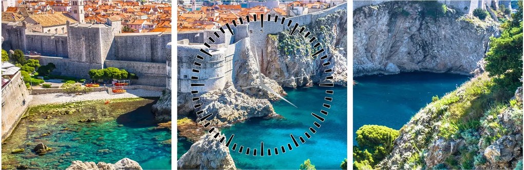 Tablou - Dubrovnik (cu ceas) (90x30 cm)