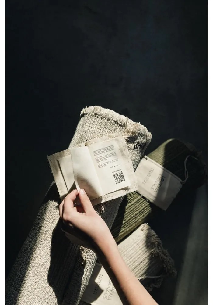 Covor crem țesut manual din bumbac 170x240 cm Handloom – Lorena Canals