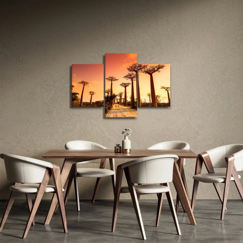 Tablou - Apus de soare pe Aleea Baobabilor (90x60 cm)