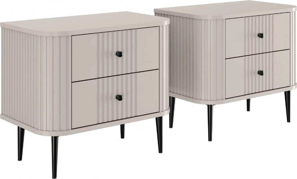 Set noptiere Vesper 56 cm - cașmir / picioare negre