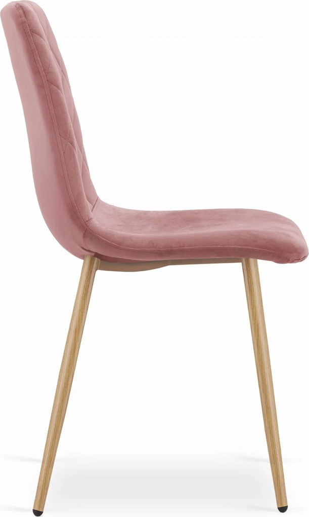 Scaun de catifea roz TURIN