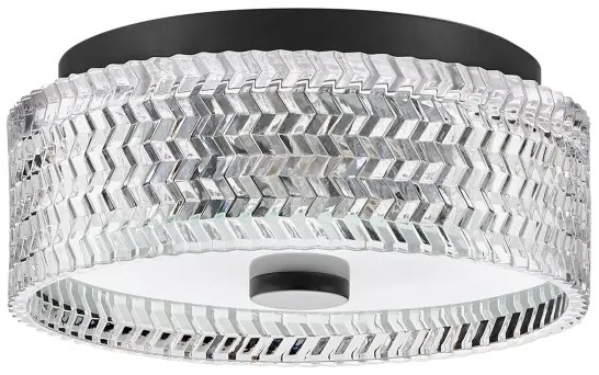 Plafonieră Hinkley HK-ELLE-F-S-BK 2xE27/60W/230V d. 30,5 cm negru