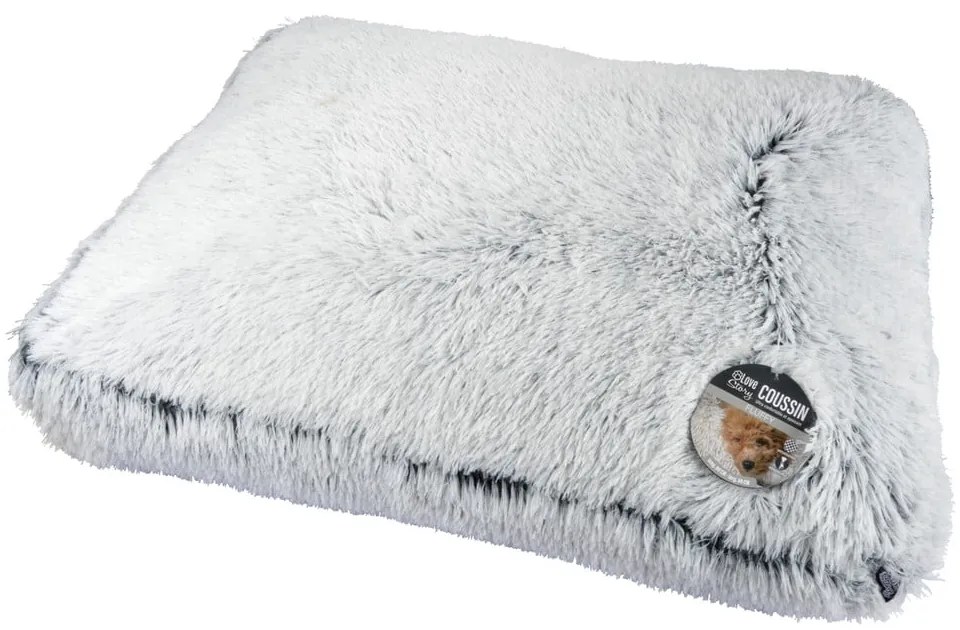 Pat pentru animale de companie alb pentru câini 100x70 cm Fluffy Heather – Love Story