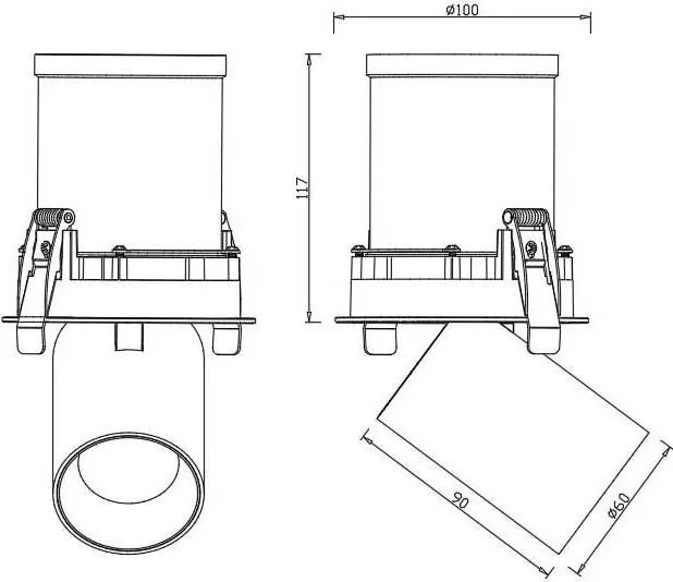 Spot LED 4000K incastrabil GARDA 6cm alb