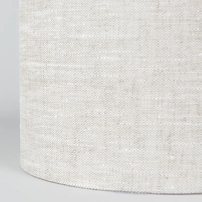 Abajur din material textil gri deschis rotund 20/20/15