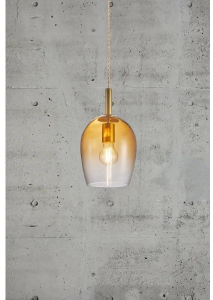 Nordlux UMA - pandantiv pe cablu, 1xE27/40W/230V, Ø 18 cm, maro/fumuriu