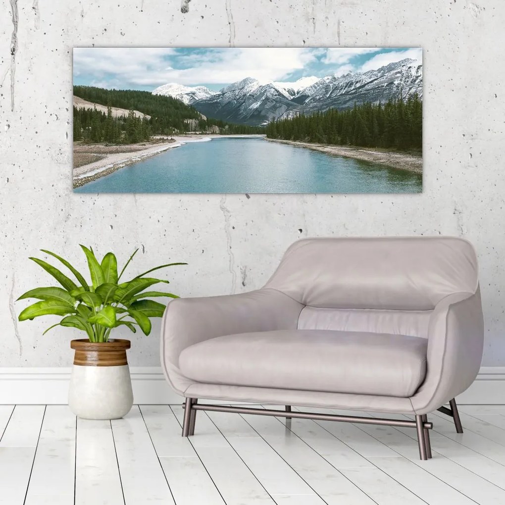 Tablou cu peisaj montan (120x50 cm)