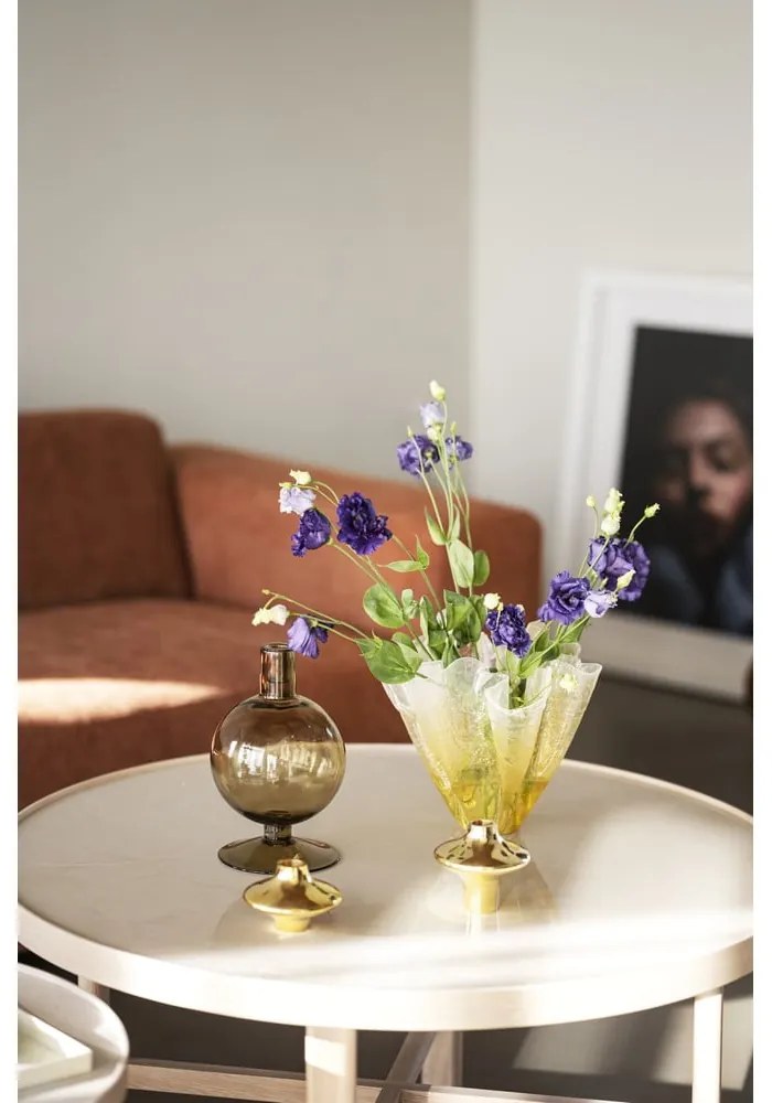 Măsuță de cafea în culoare naturală rotundă cu blat ceramic 90x90 cm Marsden – Rowico