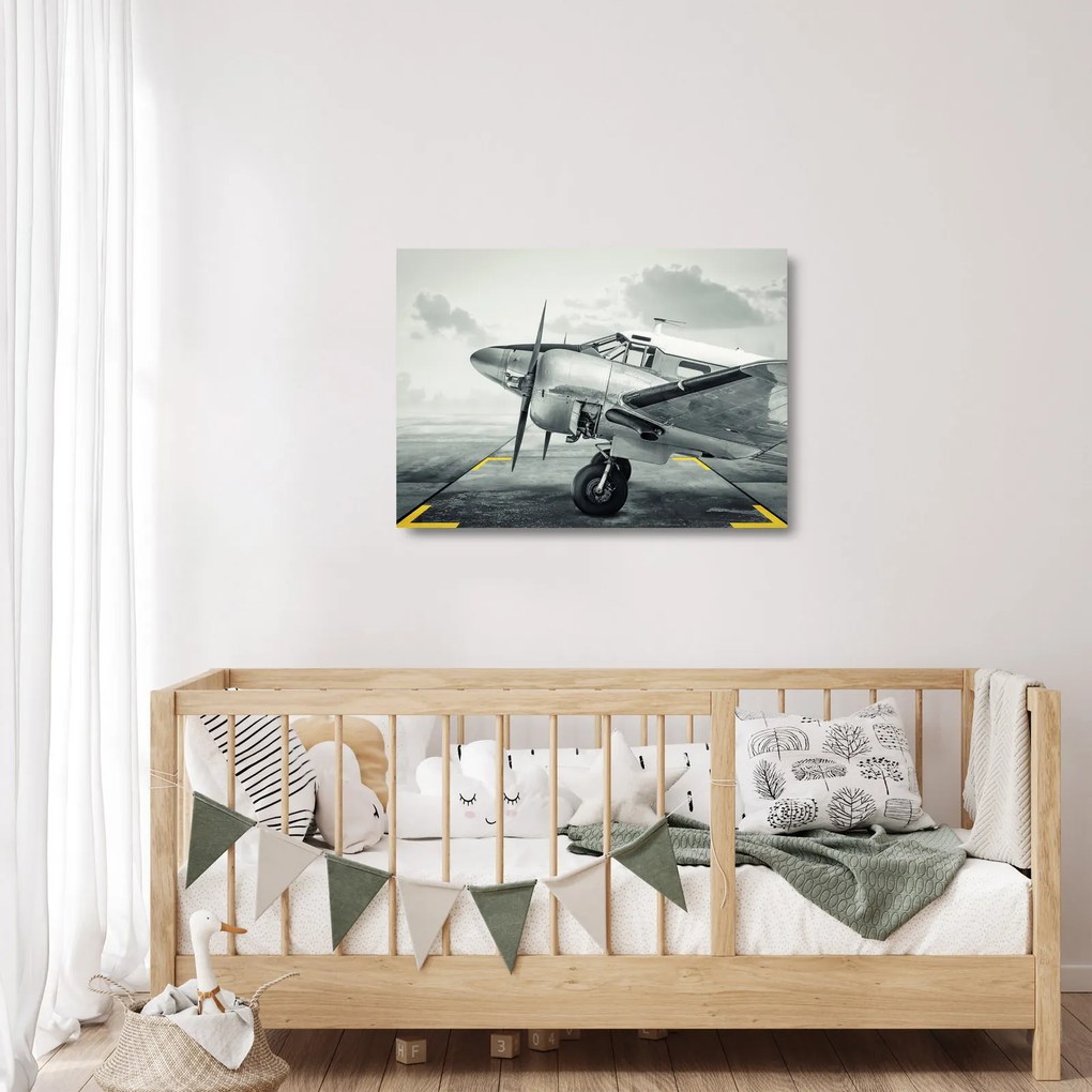 Tablou pe sticlă - Avion (70x50 cm)