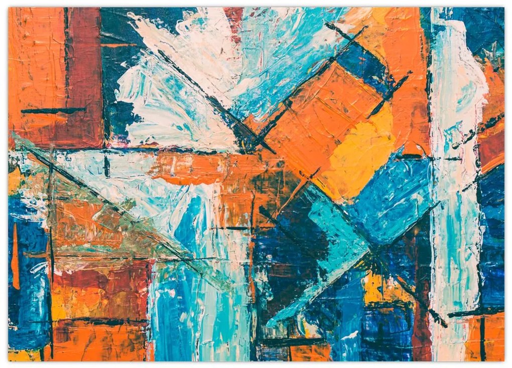 Tablou pe sticlă - Abstract (70x50 cm)
