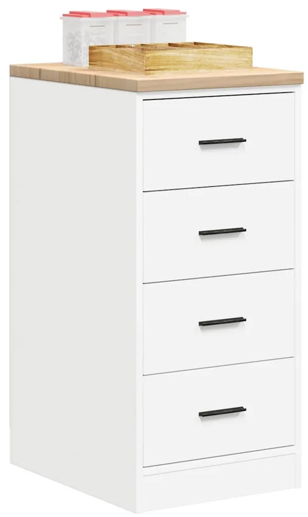 vidaXL Dulap depozitare garaj alb 40x51x85 cm lemn masiv de pin