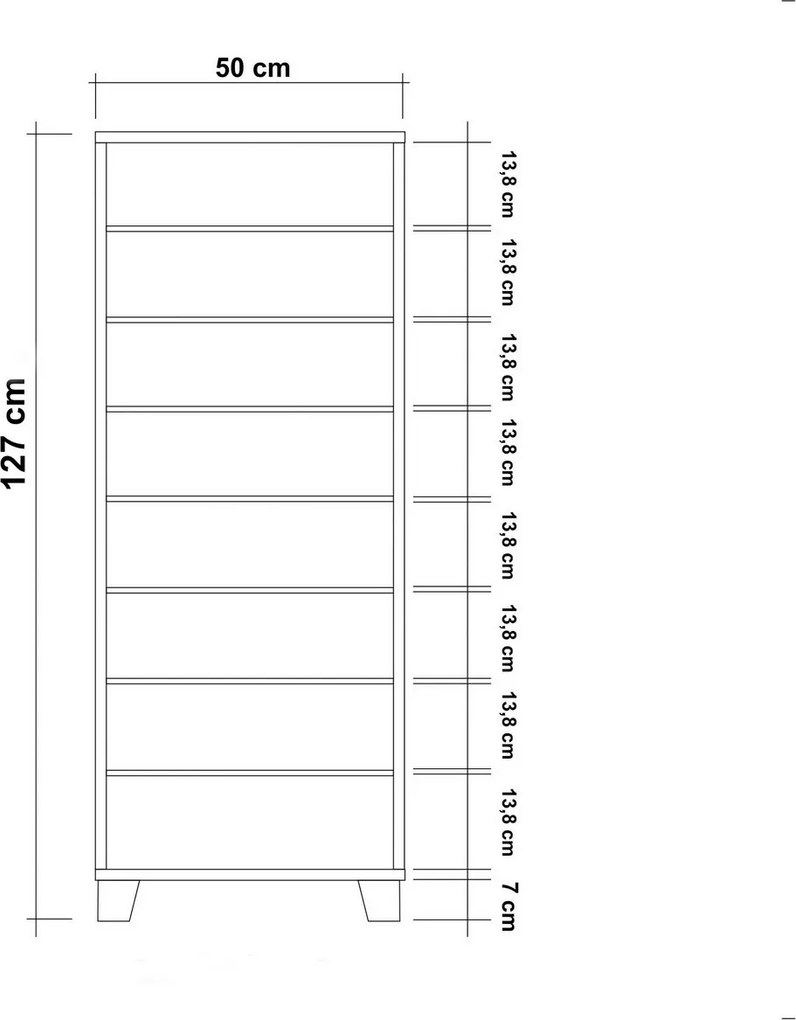 Dulap pentru pantofi Mega Wood Sonoma Oak