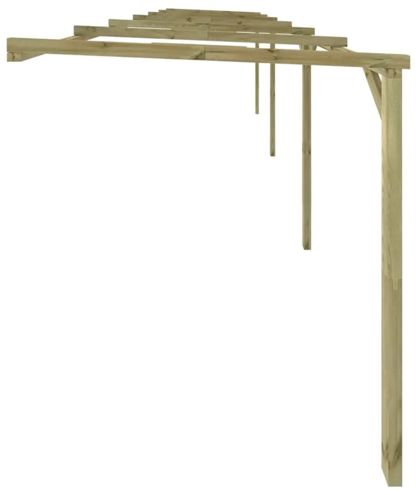 Pergola de perete, 2 x 6 x 2,2 m, lemn 1, 2 x 6 x 2.2 m