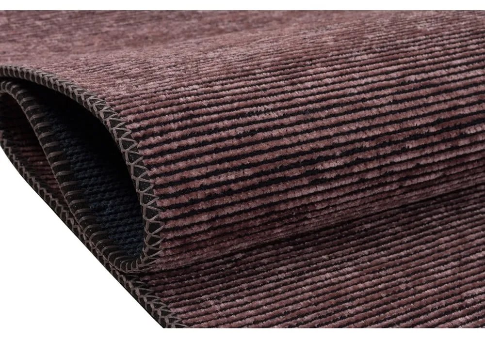 Covor tip traversă burgundy/negru lavabil din bumbac 80x200 cm Bendigo – Vitaus