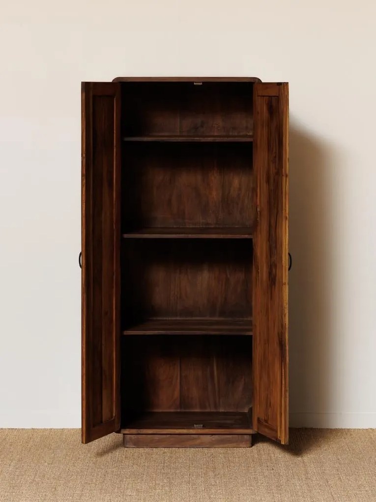 Dulap din lemn reciclat, cu 2 usi, aspect vintage, Almirah
