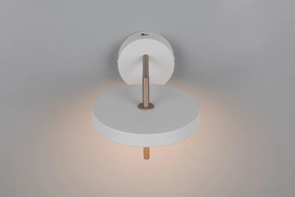 Aplică de perete fildeș LED cu structură flexibilă/cu intensitate reglabilă ø 20 cm Keaton – Trio