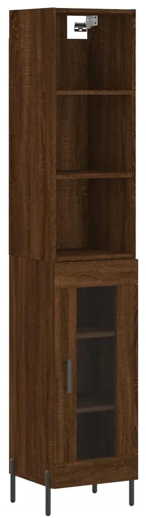 3189908 vidaXL Dulap înalt, stejar maro, 34,5x34x180 cm, lemn prelucrat