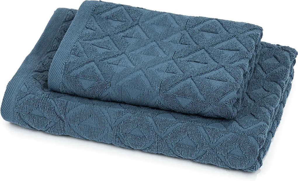 Set prosoape Rio albastru închis, 50 x 100 cm, 70 x 140 cm