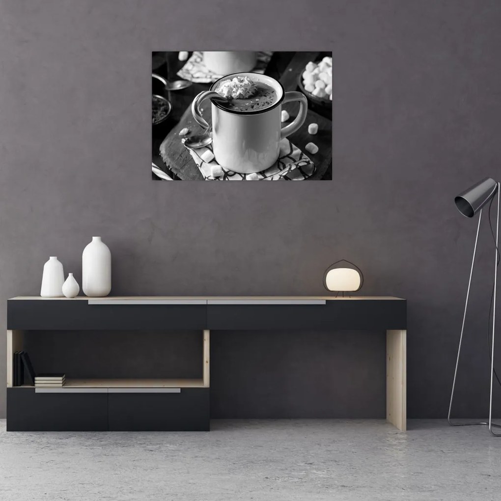 Tablou pe sticlă - Ciocolată caldă de Crăciun (70x50 cm)