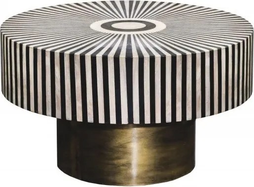 Masuta auxiliara design unicat Bone Inlay 60cm