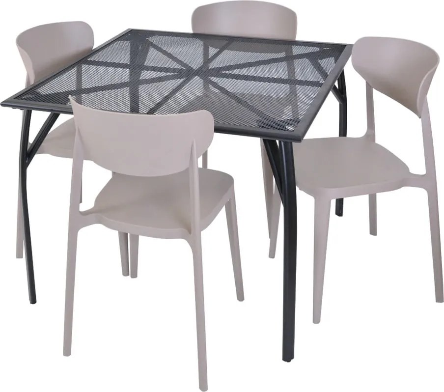 Scaun de grădină maro deschis din plastic Mare – Rojaplast