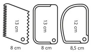 Set de spatule de aluat 3 piese Tescoma DELICIA