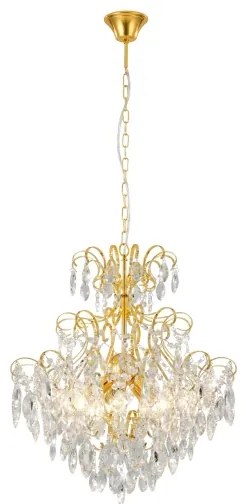 Lustră pe lanț FENOULLET 5xE14/25W/230V aurie Eglo 39605