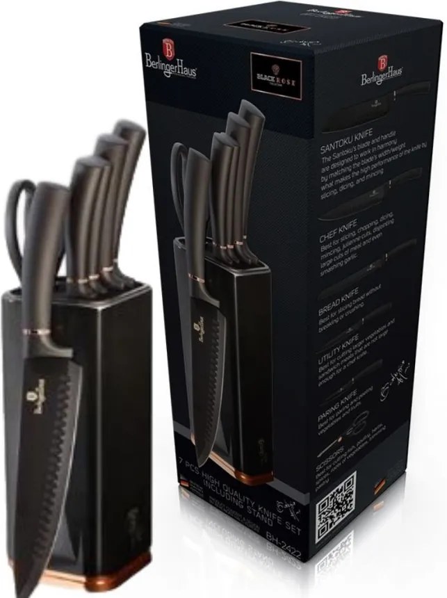 Set cutite 7 piese Black Rose Berlinger Haus BH 2422
