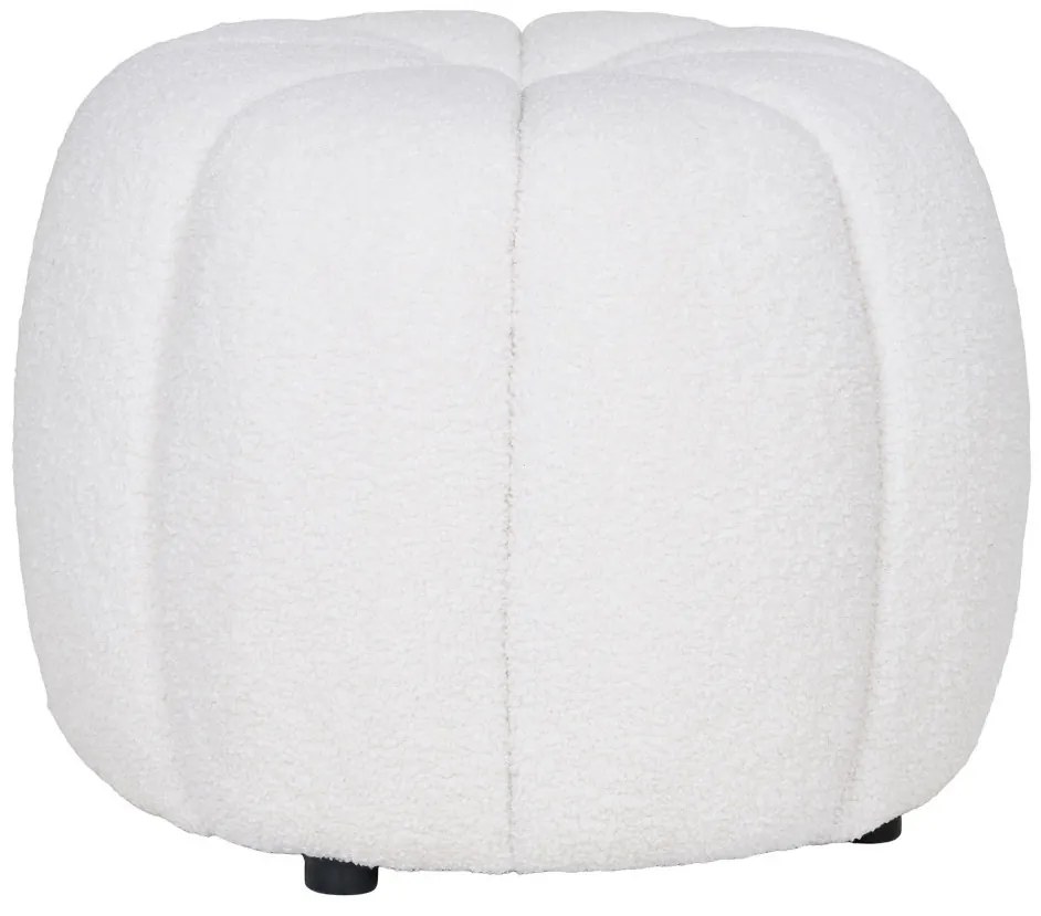 Puf Paisley, alb crem 48x38 cm