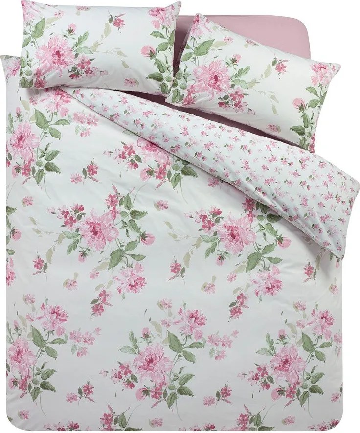 Lenjerie de pat pentru pat dublu cu 3 piese 200x200 cm Avebury Floral – Catherine Lansfield