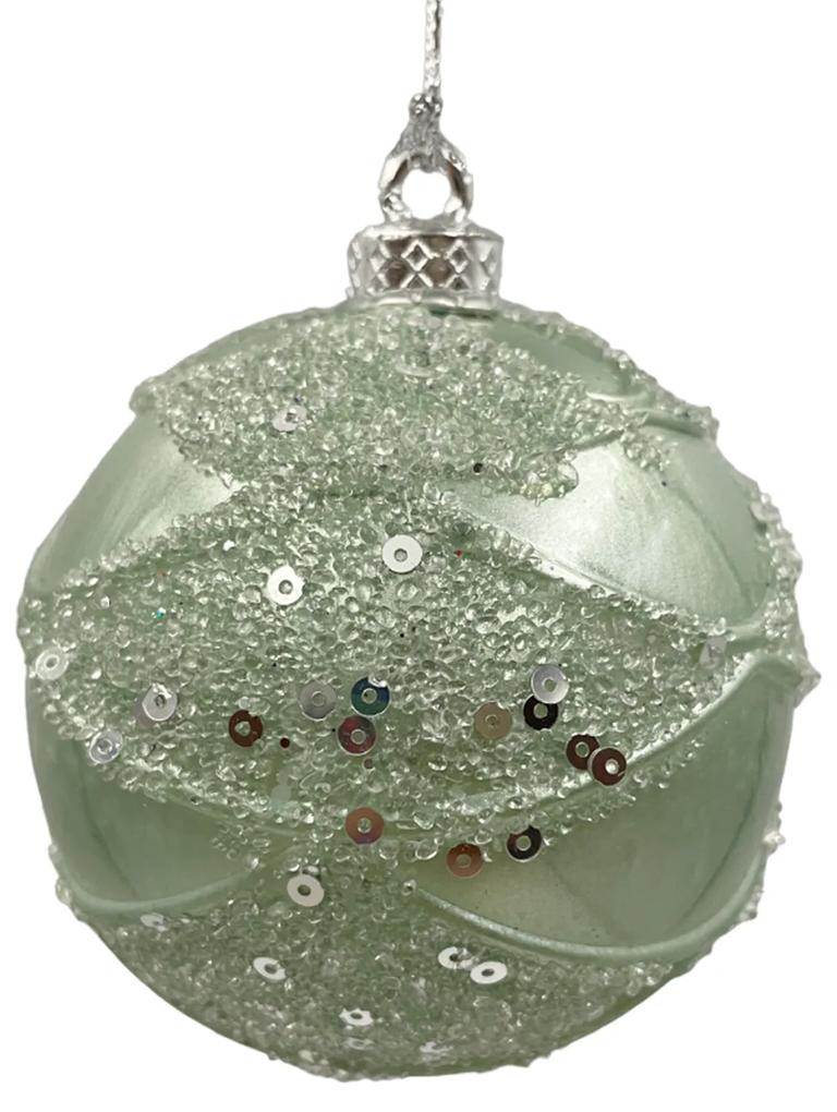 Glob de Craciun Joy 8cm, Verde menta