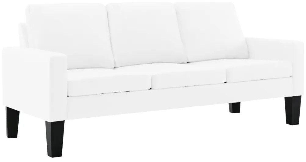 3056668 vidaXL Set de canapele, 2 piese, alb, piele ecologică