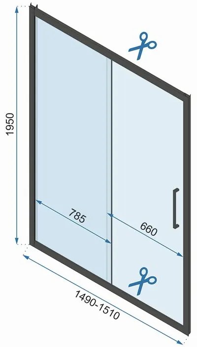 Cabina dus REA Rapid Slide 140x80 cm crom