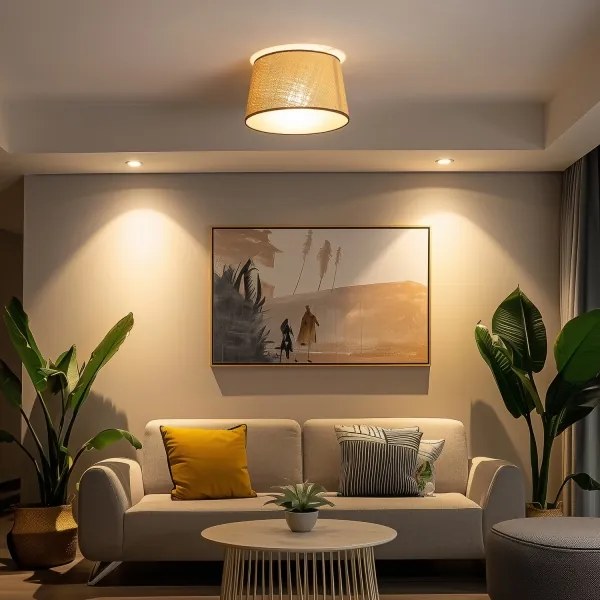 Brilagi - Plafonieră LED aplicată CERIA, 1xE27/40W/230V, Ø 35 cm, bej